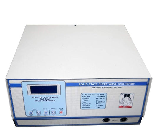 Professional Solid State Shortwave Diathermy (SWD) Machine – 500W High Power Deep Heat Therapy for Frozen Shoulder, Chronic Back Pain & Arthritis – Clinical & Home Use (Pack of 1)