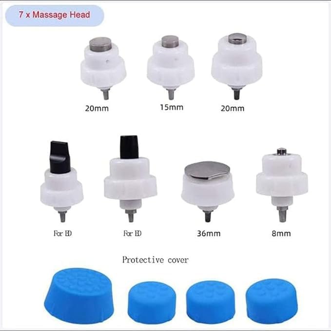 Shockwave Whole_Body Therapy Machine Massager, 7 Transmitters Effective Physical Shock Wave Anti-Cellulite with Box, Multicolour