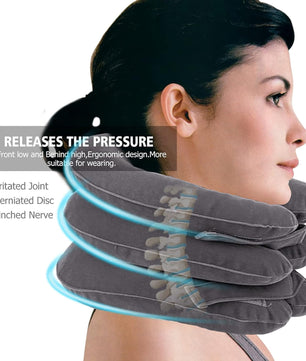 PhysioZool Cervical Neck Traction Device, Neck Stretcher, Neck Traction Device for Neck Pain Relief, Cervical Neck Traction Device, Inflatable Neck Brace & Neck Decompression (Blue) Seller Assistant:  Fetching data...