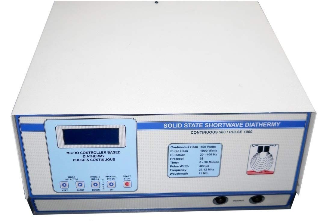 Professional Solid State Shortwave Diathermy (SWD) Machine – 500W High Power Deep Heat Therapy for Frozen Shoulder, Chronic Back Pain & Arthritis – Clinical & Home Use (Pack of 1)