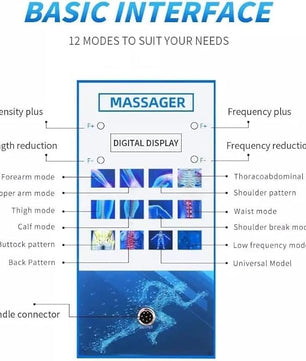Shockwave Whole_Body Therapy Machine Massager, 7 Transmitters Effective Physical Shock Wave Anti-Cellulite with Box, Multicolour