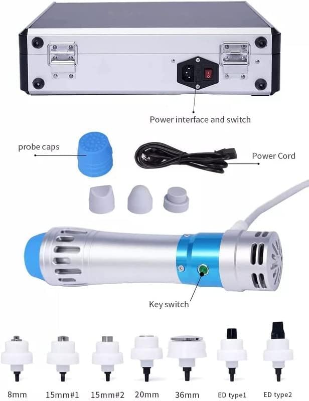Shockwave Whole_Body Therapy Machine Massager, 7 Transmitters Effective Physical Shock Wave Anti-Cellulite with Box, Multicolour