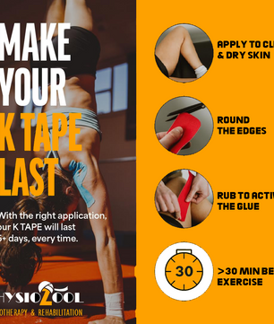 PhysioZool Kinesiology Tape, 5cmx5m Breathable and Waterproof Latex Free Physio Tape Sports Tape for Muscles & Joints, Pain Relief and Injury Recovery