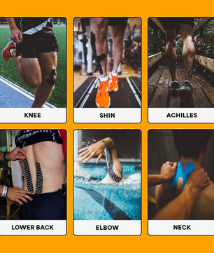 PhysioZool Kinesiology Tape, 5cmx5m Breathable and Waterproof Latex Free Physio Tape Sports Tape for Muscles & Joints, Pain Relief and Injury Recovery