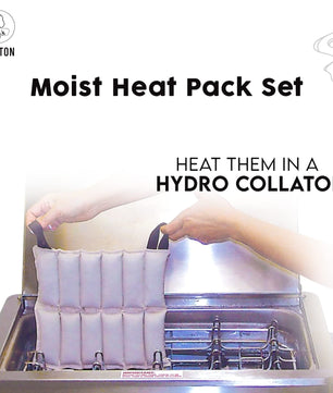 PhysioZool Professional Moist Heat Pack Set | Clinical Hydrocollator Steam Pad for Deep Tissue Pain Relief | Heavy Duty Reusable Hot Pack for Back, Neck, Shoulder, Knee & Muscle Therapy