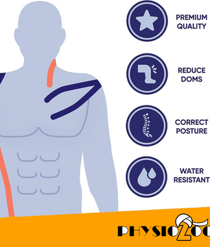 PhysioZool Kinesiology Tape, 5cmx5m Breathable and Waterproof Latex Free Physio Tape Sports Tape for Muscles & Joints, Pain Relief and Injury Recovery