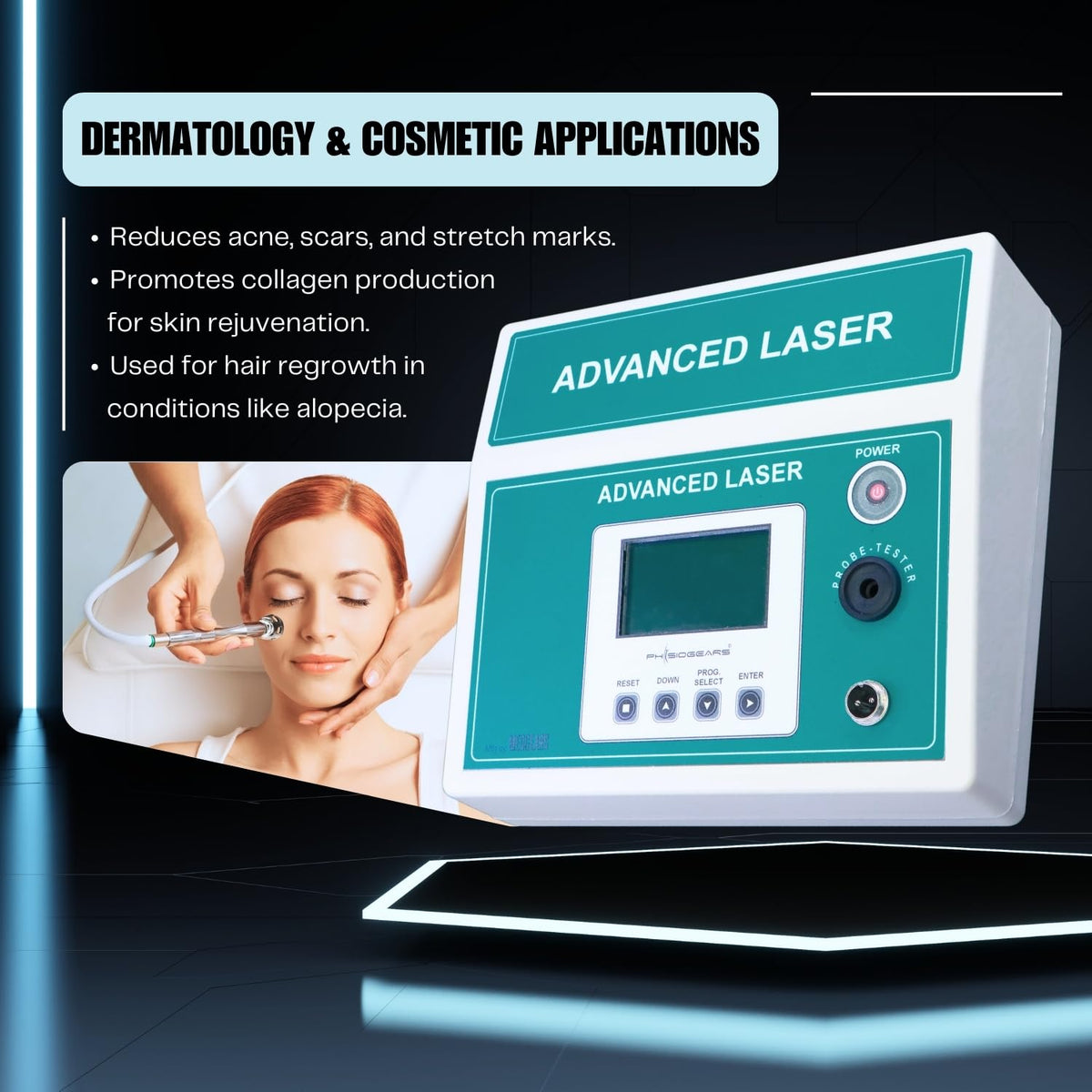 Physiogears Advance Therapeutic Laser Therapy Machine with one Year warranty