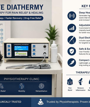 Longwave Diathermy Medical System, Professional Physiotherapy Equipment, LCD Display, Manual Mode