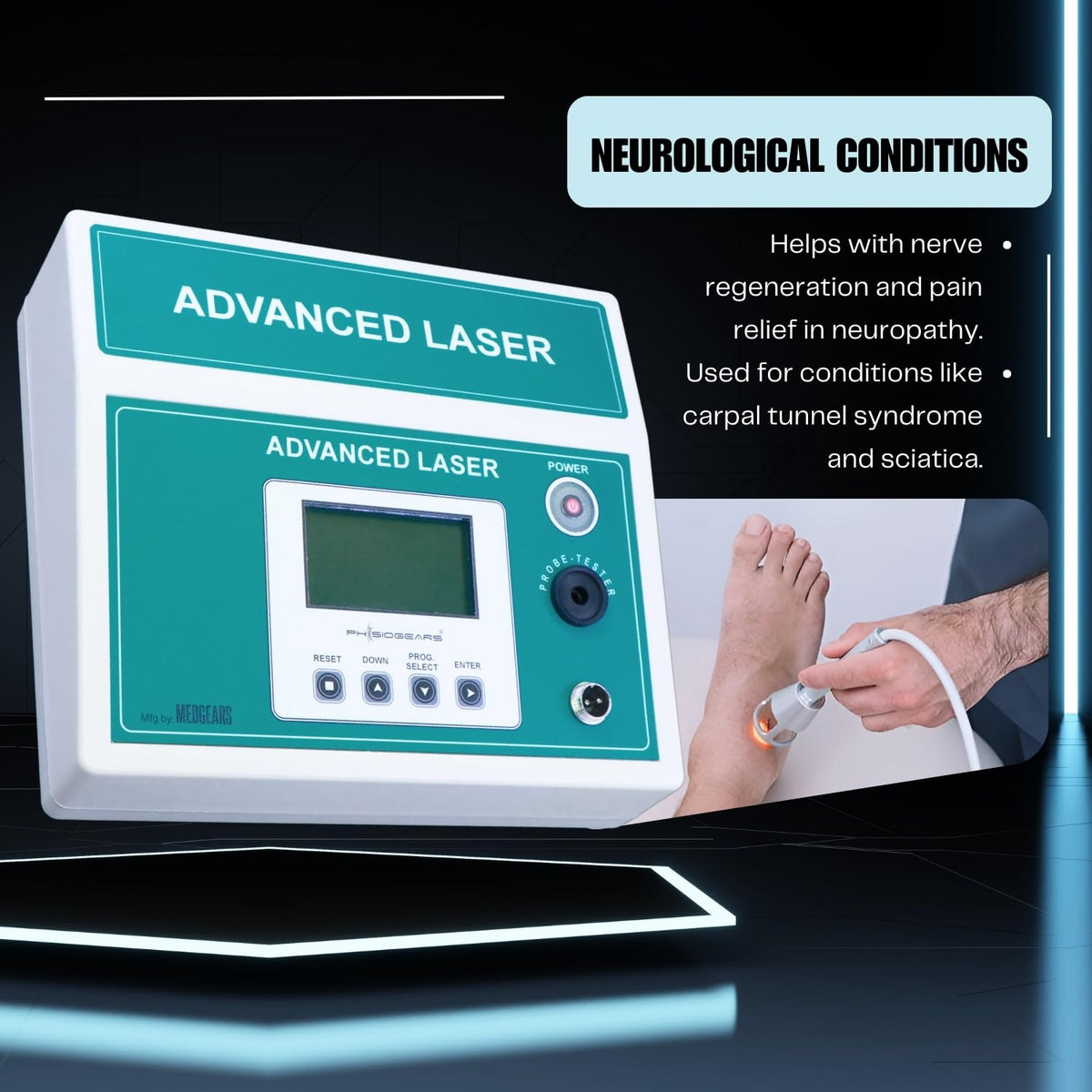 Physiogears Advance Therapeutic Laser Therapy Machine with one Year warranty