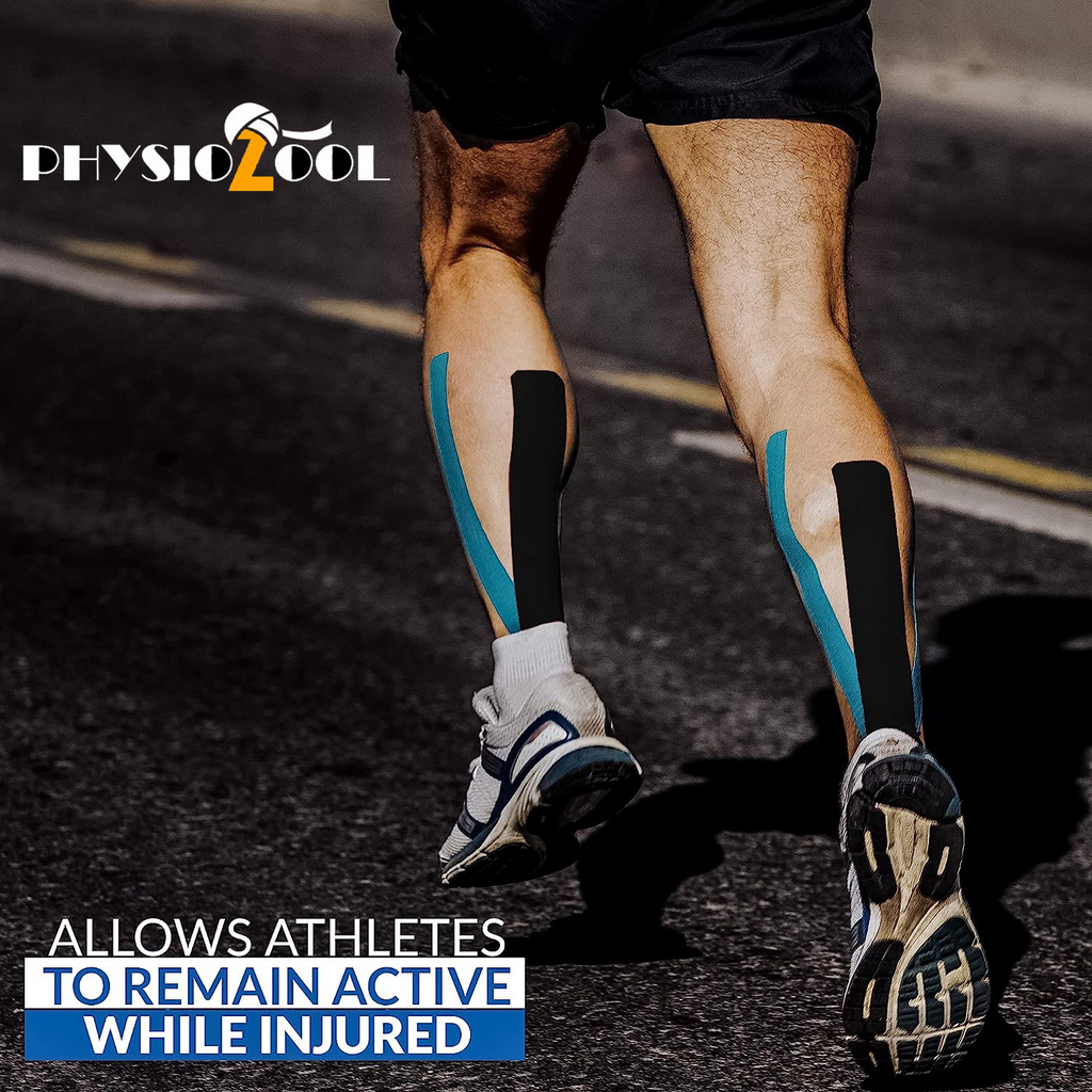 PhysioZool Kinesiology Tape, 5cmx5m Breathable and Waterproof Latex Free Physio Tape Sports Tape for Muscles & Joints, Pain Relief and Injury Recovery