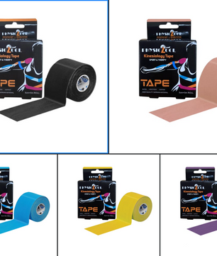 PhysioZool Kinesiology Tape, 5cmx5m Breathable and Waterproof Latex Free Physio Tape Sports Tape for Muscles & Joints, Pain Relief and Injury Recovery