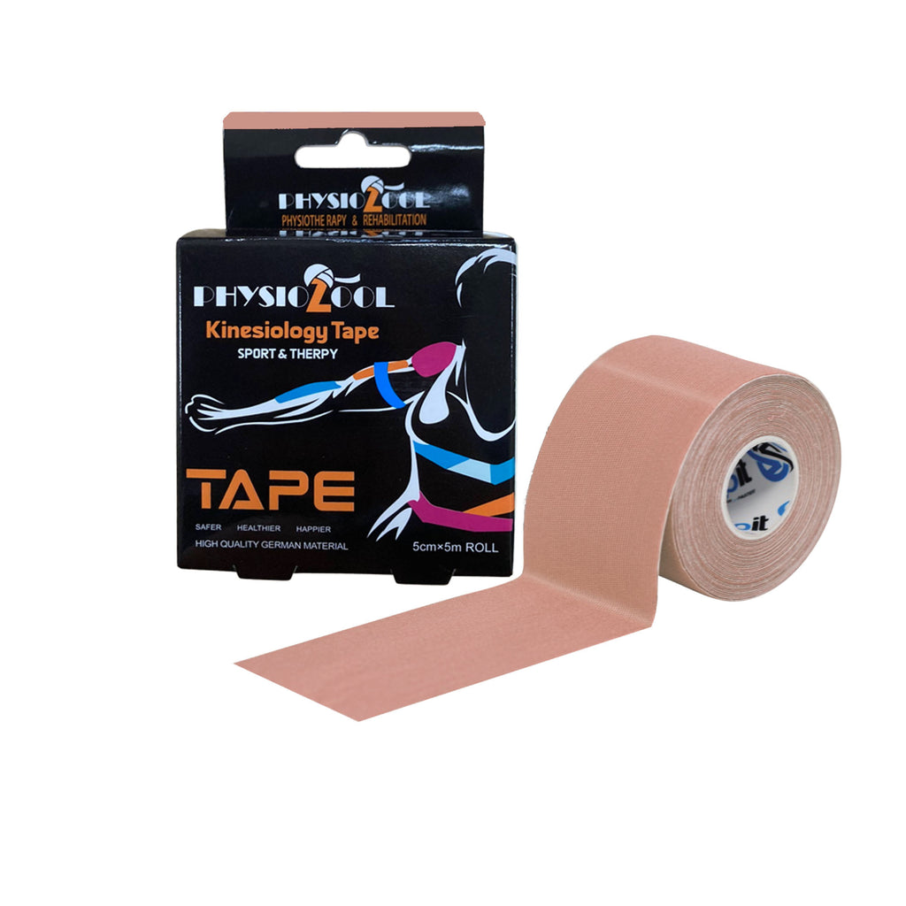 PhysioZool Kinesiology Tape, 5cmx5m Breathable and Waterproof Latex Free Physio Tape Sports Tape for Muscles & Joints, Pain Relief and Injury Recovery