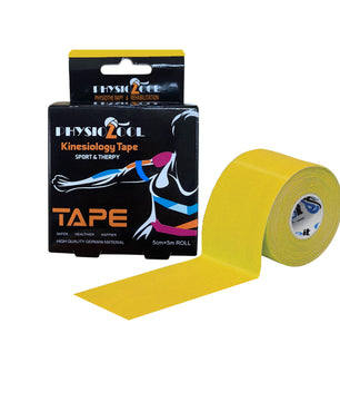 PhysioZool Kinesiology Tape, 5cmx5m Breathable and Waterproof Latex Free Physio Tape Sports Tape for Muscles & Joints, Pain Relief and Injury Recovery